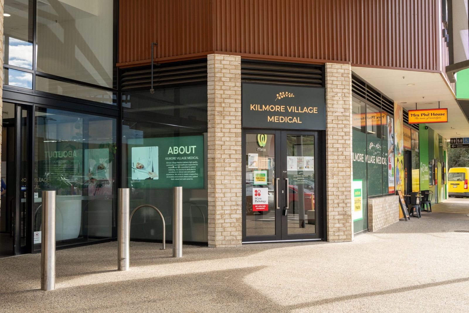 The Kilmore Village Medical shopfront and entrance inside Kilmore Village Shopping Centre